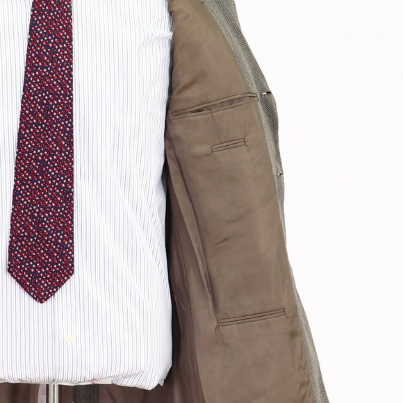 Hugo Boss 40R Beige HB 3-Button Sport Coat Blazer Jacket V694 - Picture 10 of 11